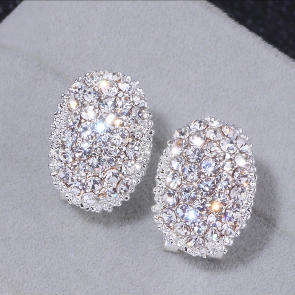 Last ONE!!  Cubic Elegant Sparkle Stud Earrings